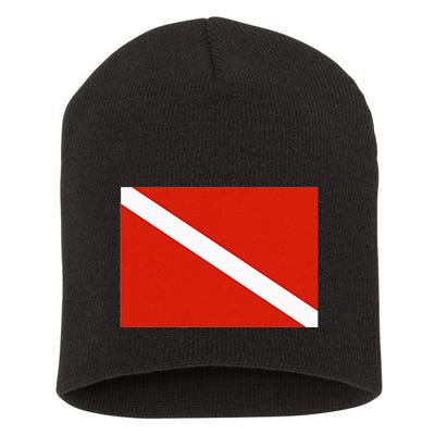 Diver Down Dive Flag Scuba Diving Flag Short Acrylic Beanie
