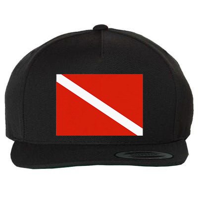 Diver Down Dive Flag Scuba Diving Flag Wool Snapback Cap