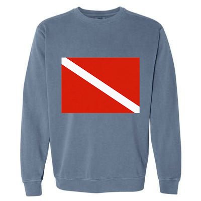 Diver Down Dive Flag Scuba Diving Flag Garment-Dyed Sweatshirt