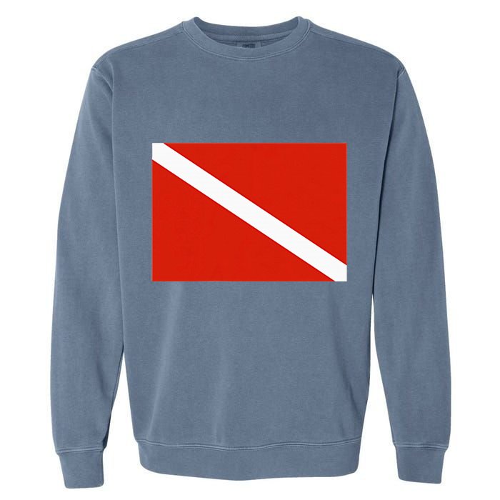 Diver Down Dive Flag Scuba Diving Flag Garment-Dyed Sweatshirt