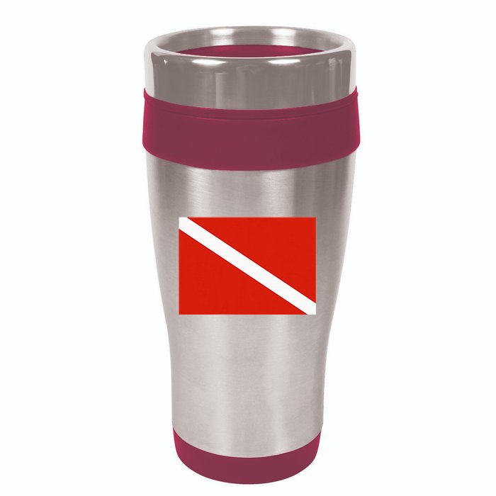Diver Down Dive Flag Scuba Diving Flag 16oz Travel Tumbler