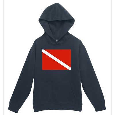 Diver Down Dive Flag Scuba Diving Flag Urban Pullover Hoodie