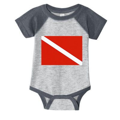 Diver Down Dive Flag Scuba Diving Flag Infant Baby Jersey Bodysuit