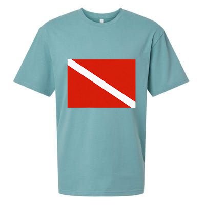 Diver Down Dive Flag Scuba Diving Flag Sueded Cloud Jersey T-Shirt