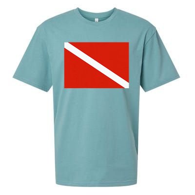 Diver Down Dive Flag Scuba Diving Flag Sueded Cloud Jersey T-Shirt