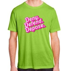 Deny Defend Depose Hot Pi Nk Doll Logo Luigi Mangione Adult ChromaSoft Performance T-Shirt