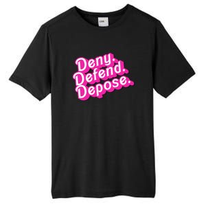 Deny Defend Depose Hot Pi Nk Doll Logo Luigi Mangione Tall Fusion ChromaSoft Performance T-Shirt