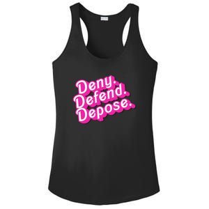 Deny Defend Depose Hot Pi Nk Doll Logo Luigi Mangione Ladies PosiCharge Competitor Racerback Tank