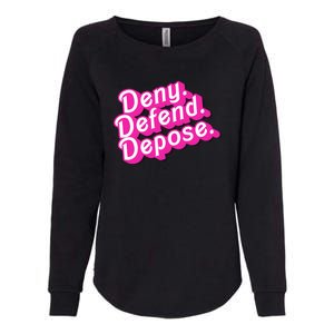 Deny Defend Depose Hot Pi Nk Doll Logo Luigi Mangione Womens California Wash Sweatshirt