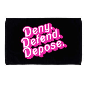 Deny Defend Depose Hot Pi Nk Doll Logo Luigi Mangione Microfiber Hand Towel