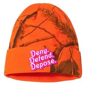 Deny Defend Depose Hot Pi Nk Doll Logo Luigi Mangione Kati Licensed 12" Camo Beanie