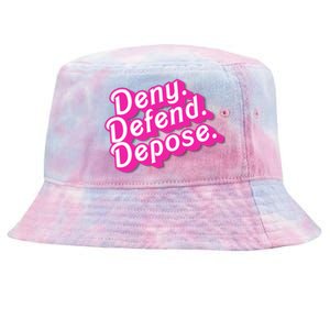 Deny Defend Depose Hot Pi Nk Doll Logo Luigi Mangione Tie-Dyed Bucket Hat