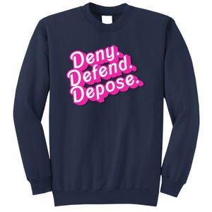 Deny Defend Depose Hot Pi Nk Doll Logo Luigi Mangione Sweatshirt