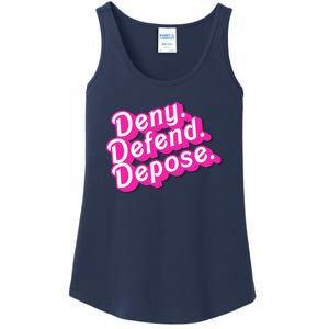 Deny Defend Depose Hot Pi Nk Doll Logo Luigi Mangione Ladies Essential Tank