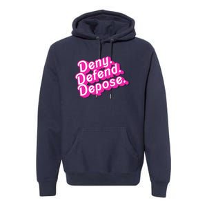 Deny Defend Depose Hot Pi Nk Doll Logo Luigi Mangione Premium Hoodie