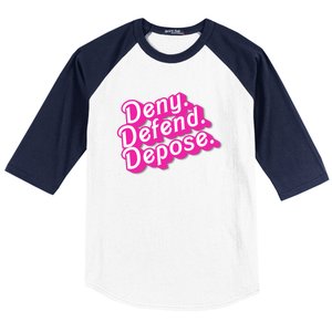 Deny Defend Depose Hot Pi Nk Doll Logo Luigi Mangione Baseball Sleeve Shirt