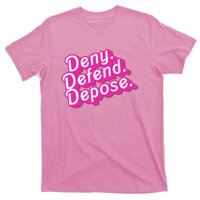 Deny Defend Depose Hot Pi Nk Doll Logo Luigi Mangione T-Shirt