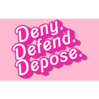 Deny Defend Depose Hot Pi Nk Doll Logo Luigi Mangione Bumper Sticker