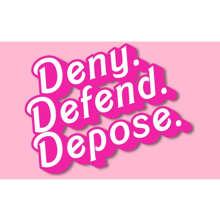 Deny Defend Depose Hot Pi Nk Doll Logo Luigi Mangione Bumper Sticker