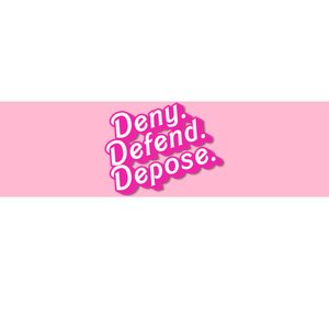 Deny Defend Depose Hot Pi Nk Doll Logo Luigi Mangione Bumper Sticker