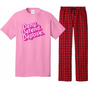 Deny Defend Depose Hot Pi Nk Doll Logo Luigi Mangione Pajama Set