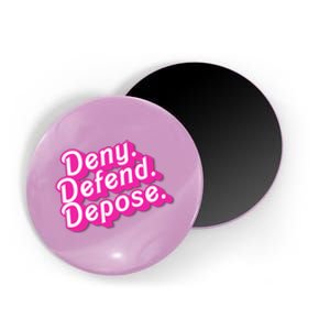 Deny Defend Depose Hot Pi Nk Doll Logo Luigi Mangione Magnet