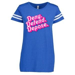 Deny Defend Depose Hot Pi Nk Doll Logo Luigi Mangione Enza Ladies Jersey Football T-Shirt