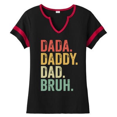 Dada Daddy Dad Bruh Ladies Halftime Notch Neck Tee