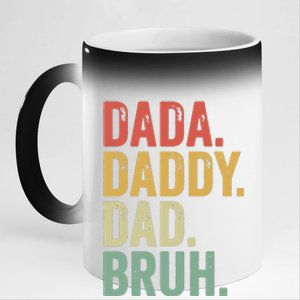 Dada Daddy Dad Bruh 11oz Black Color Changing Mug