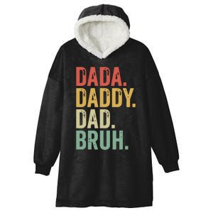 Dada Daddy Dad Bruh Hooded Wearable Blanket