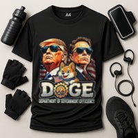 Doge D.O.G.E. Department Of Government Efficiency Cooling Performance Crew T-Shirt