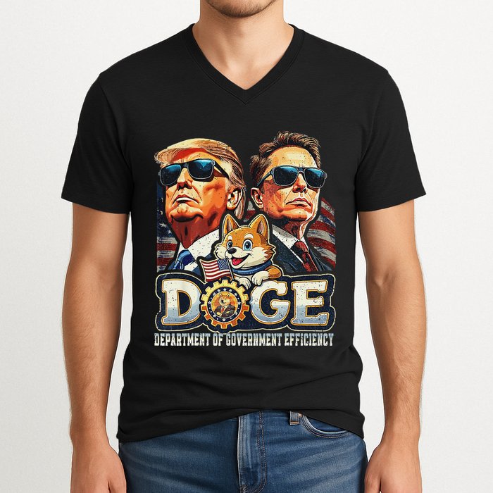 Doge D.O.G.E. Department Of Government Efficiency V-Neck T-Shirt