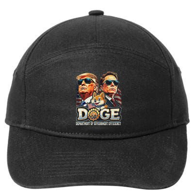 Doge D.O.G.E. Department Of Government Efficiency 7-Panel Snapback Hat