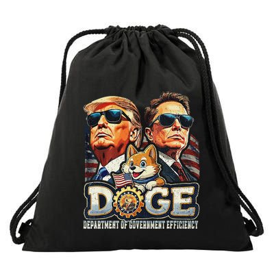 Doge D.O.G.E. Department Of Government Efficiency Drawstring Bag