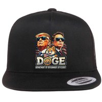 Doge D.O.G.E. Department Of Government Efficiency Flat Bill Trucker Hat