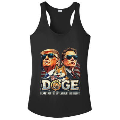 Doge D.O.G.E. Department Of Government Efficiency Ladies PosiCharge Competitor Racerback Tank