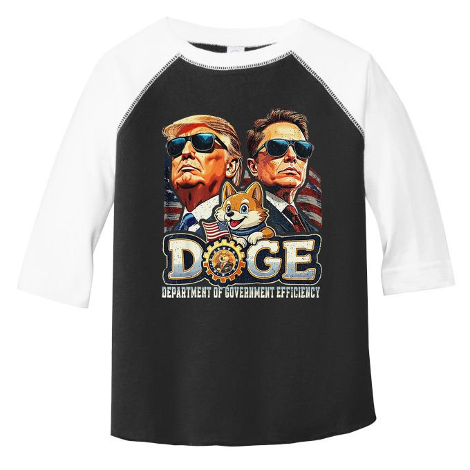 Doge D.O.G.E. Department Of Government Efficiency Toddler Fine Jersey T-Shirt
