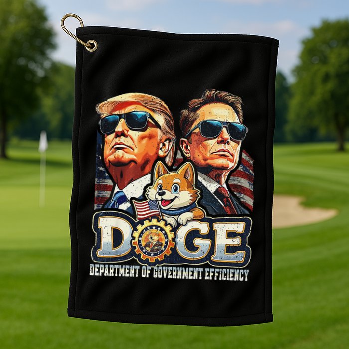 Doge D.O.G.E. Department Of Government Efficiency Golf Towel