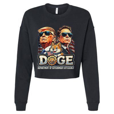 Doge D.O.G.E. Department Of Government Efficiency Cropped Pullover Crew