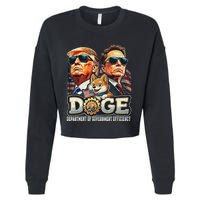 Doge D.O.G.E. Department Of Government Efficiency Cropped Pullover Crew