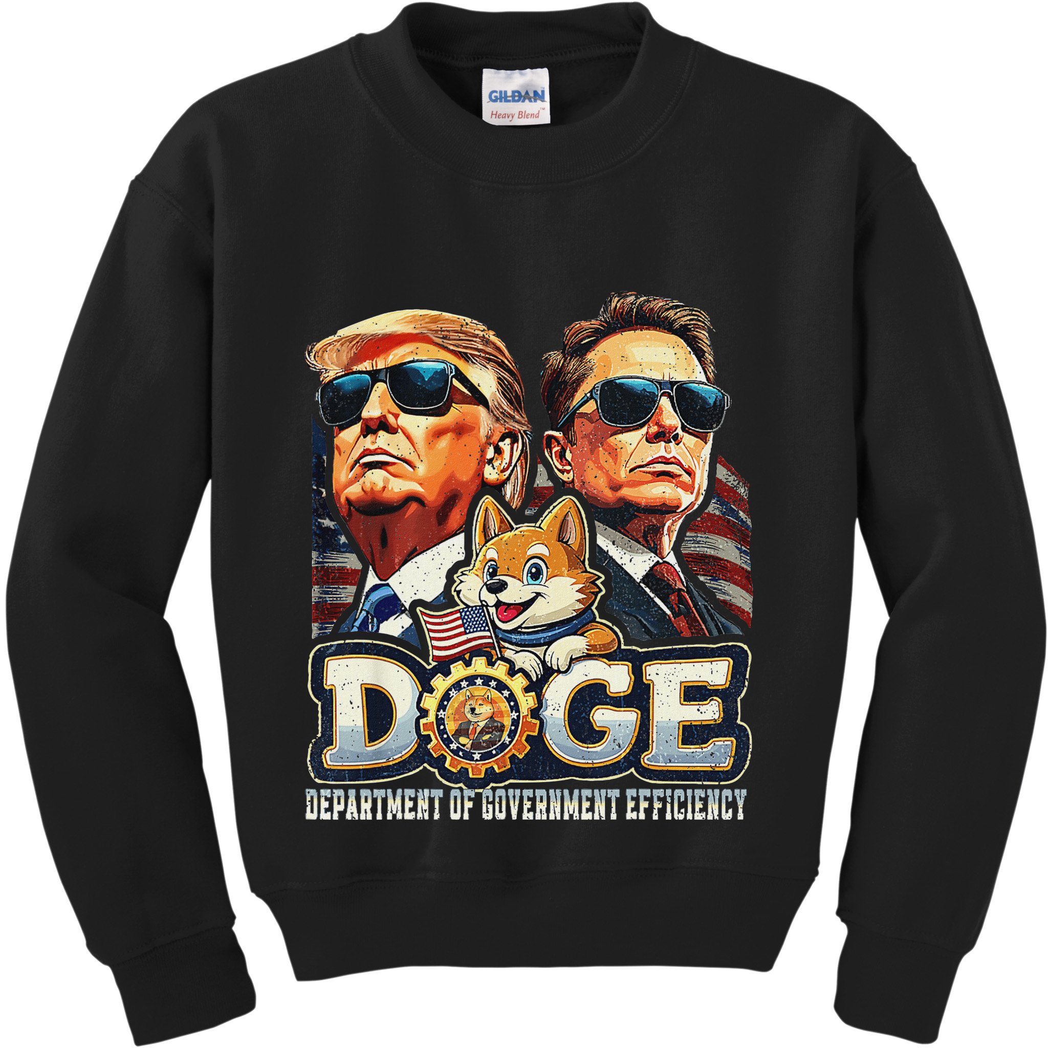 Doge D.O.G.E. Department Of Government Efficiency Kids Sweatshirt