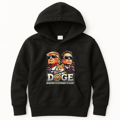 Doge D.O.G.E. Department Of Government Efficiency Kids Hoodie