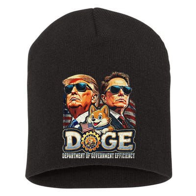 Doge D.O.G.E. Department Of Government Efficiency Short Acrylic Beanie
