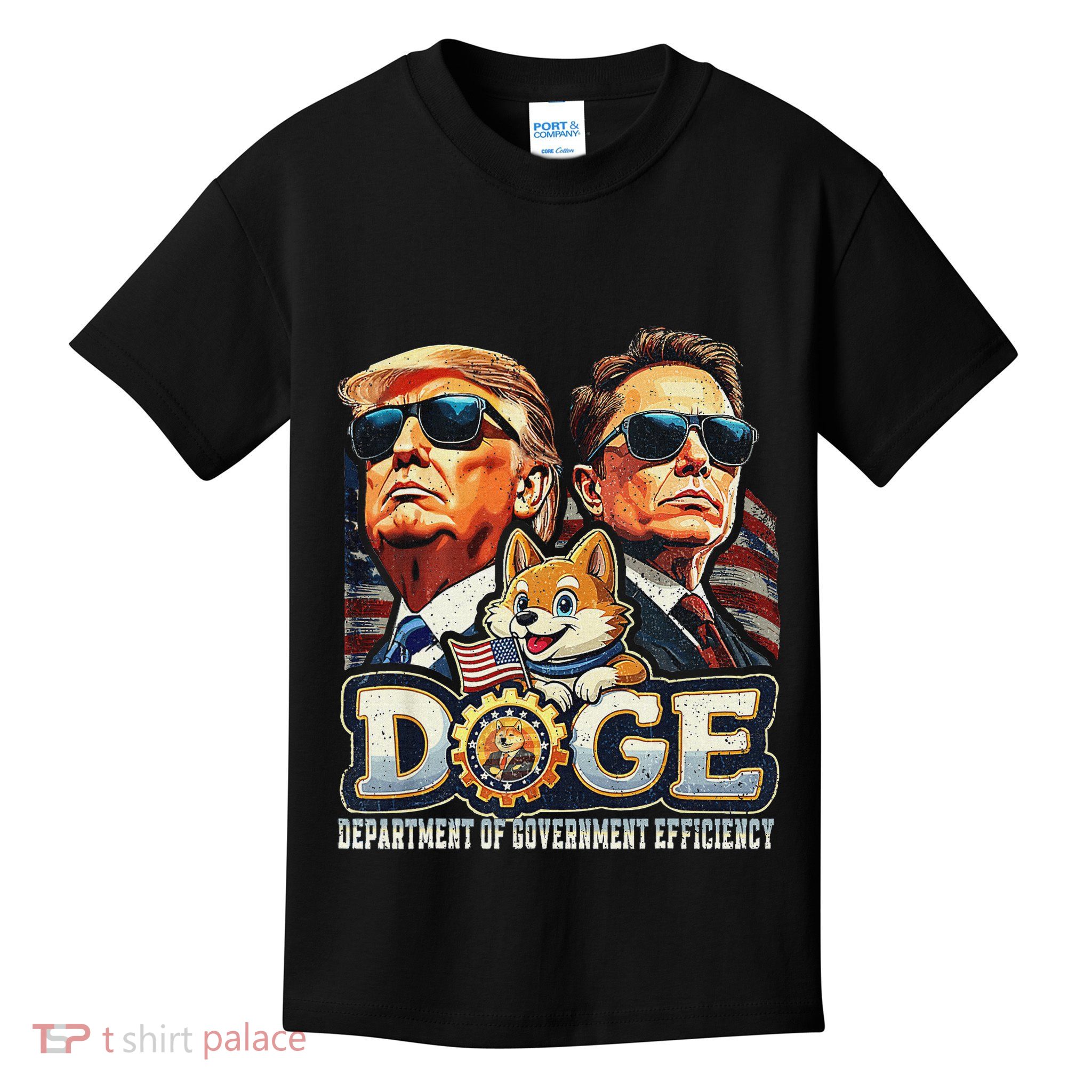 Doge D.O.G.E. Department Of Government Efficiency Kids T-Shirt