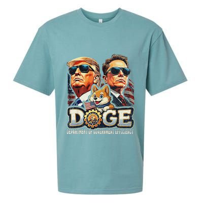 Doge D.O.G.E. Department Of Government Efficiency Sueded Cloud Jersey T-Shirt