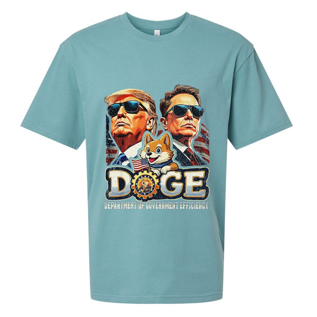Doge D.O.G.E. Department Of Government Efficiency Sueded Cloud Jersey T-Shirt