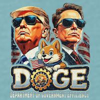 Doge D.O.G.E. Department Of Government Efficiency Sueded Cloud Jersey T-Shirt