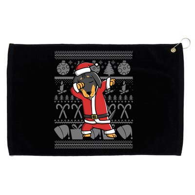 Dabbing Dachshund Dab Dance Funny Dog Christmas Gift Meaningful Gift Grommeted Golf Towel