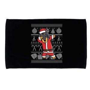 Dabbing Dachshund Dab Dance Funny Dog Christmas Gift Meaningful Gift Microfiber Hand Towel