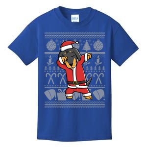 Dabbing Dachshund Dab Dance Funny Dog Christmas Gift Meaningful Gift Kids T-Shirt